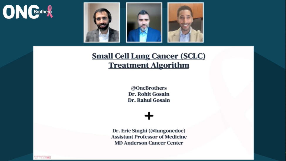 Eric Singhi, MD, and the Oncology Brothers presenting slides
