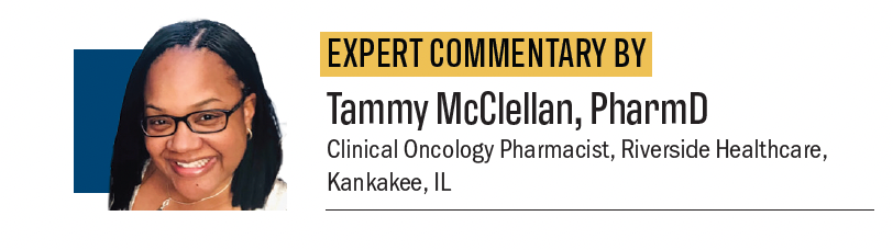 Tammy McClellan, PharmD

Clinical Oncology Pharmacist, Riverside Healthcare, Kankakee, IL
